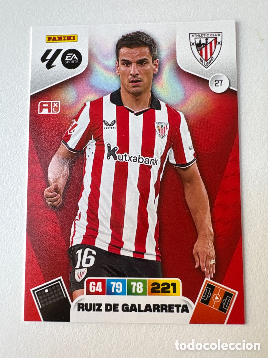 Cromos de f&uacute;tbol: Carta Ruiz De Galarreta Athletic Club de Bilbao 27 Adrenalyn 2025-26