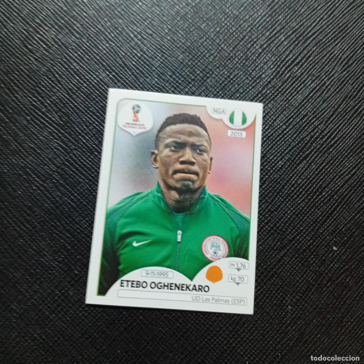 Cromos de f&uacute;tbol: 343 ETEBO OGHENEKARO NIGERIA PANINI MUNDIAL RUSIA 2018 CROMO FUTBOL 18 - SIN PEGAR - CJ2