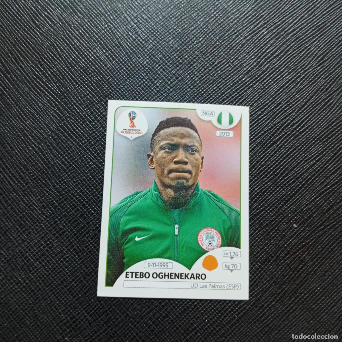 Fu&szlig;ball-Sticker: 343 ETEBO OGHENEKARO NIGERIA PANINI MUNDIAL RUSIA 2018 CROMO FUTBOL 18 - SIN PEGAR - CJ2 .