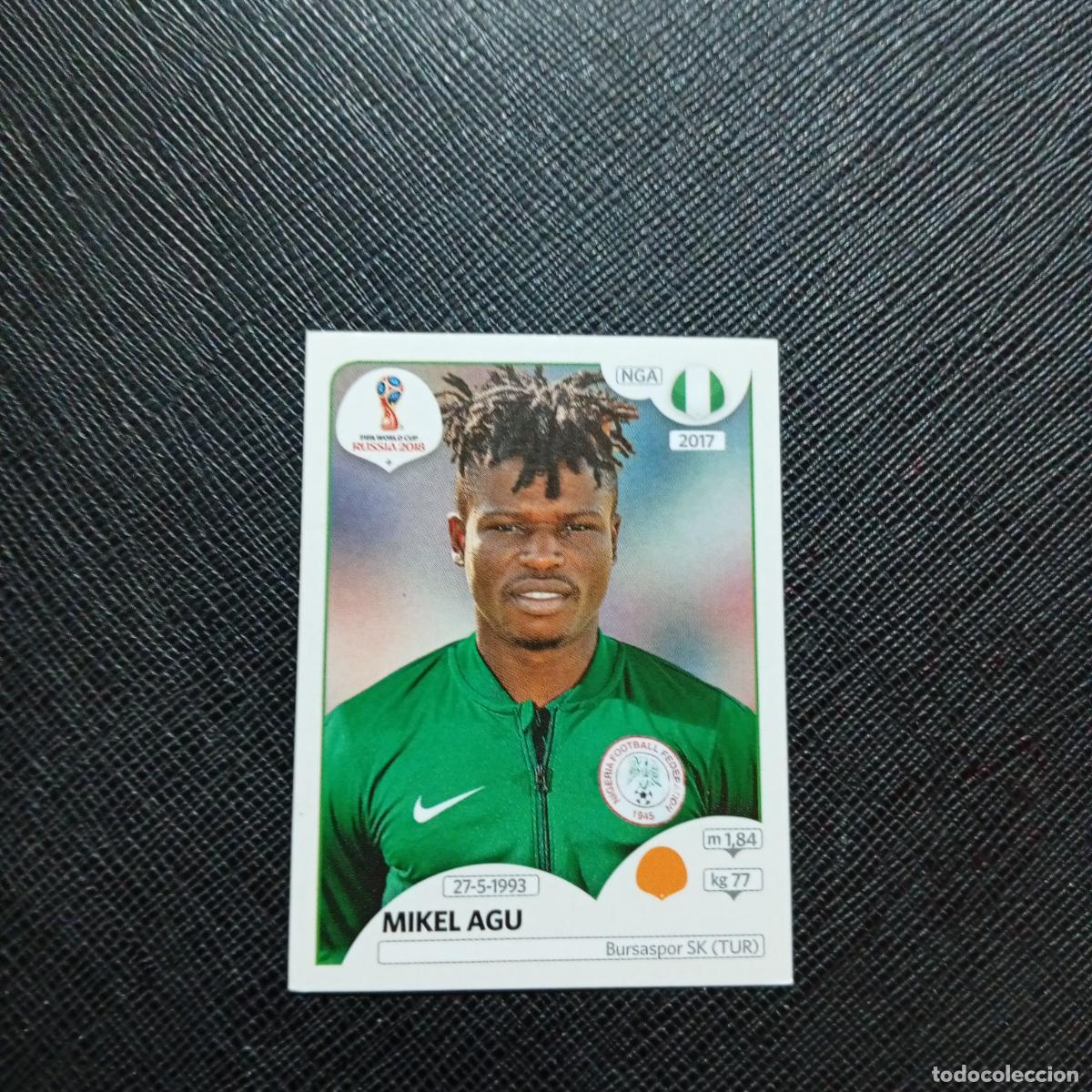 Fu&szlig;ball-Sticker: 345 MIKEL AGU NIGERIA PANINI MUNDIAL RUSIA 2018 CROMO FUTBOL 18 - SIN PEGAR - CJ2