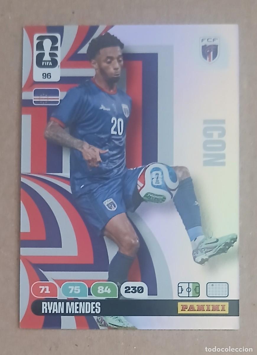 Football Stickers: CROMO n&ordm; 96 RYAN MENDES CABO VERDE ICON ADRENALYN XL FIFA WORLD CUP 2026 DE PANINI. Nuevo.