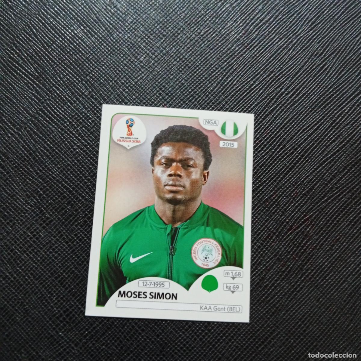 Football Stickers: 348 MOSES SIMON NIGERIA PANINI MUNDIAL RUSIA 2018 CROMO FUTBOL 18 - SIN PEGAR - CJ2