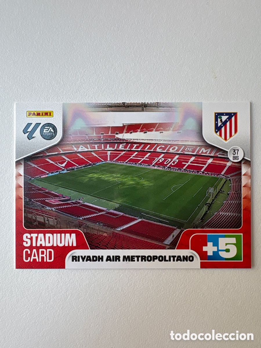 Football Stickers: Carta Riyadh Air Metropolitanl Stadium Card Atl&eacute;tico de Madrid 37bis Adrenalyn 2025-26