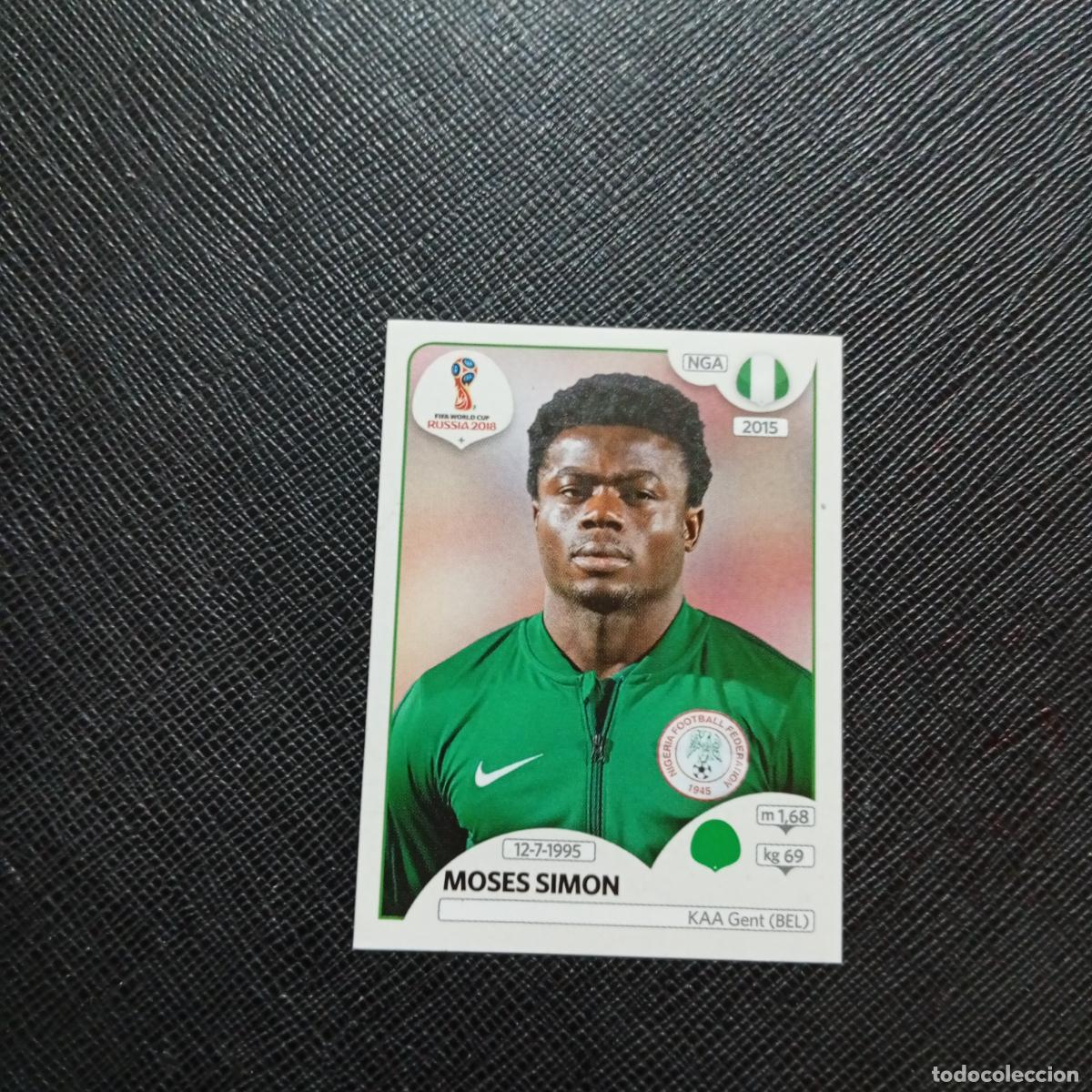 Cromos de f&uacute;tbol: 348 MOSES SIMON NIGERIA PANINI MUNDIAL RUSIA 2018 CROMO FUTBOL 18 - SIN PEGAR - CJ2 .