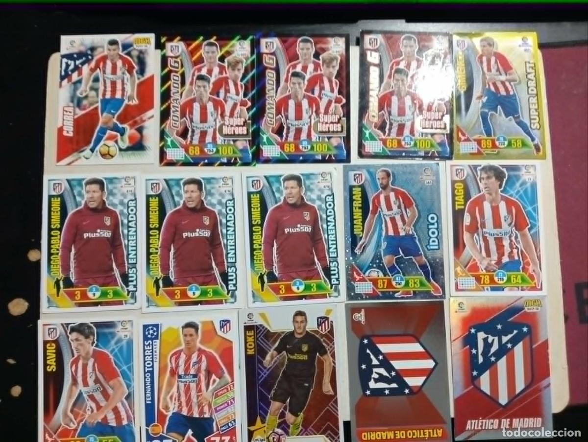 Cromos de f&uacute;tbol: Lote de 15 cromos del Atletico de Madrid