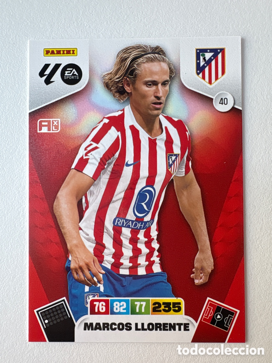 Cromos de f&uacute;tbol: Carta Marcos Llorente Atl&eacute;tico de Madrid 40 Adrenalyn 2025-26