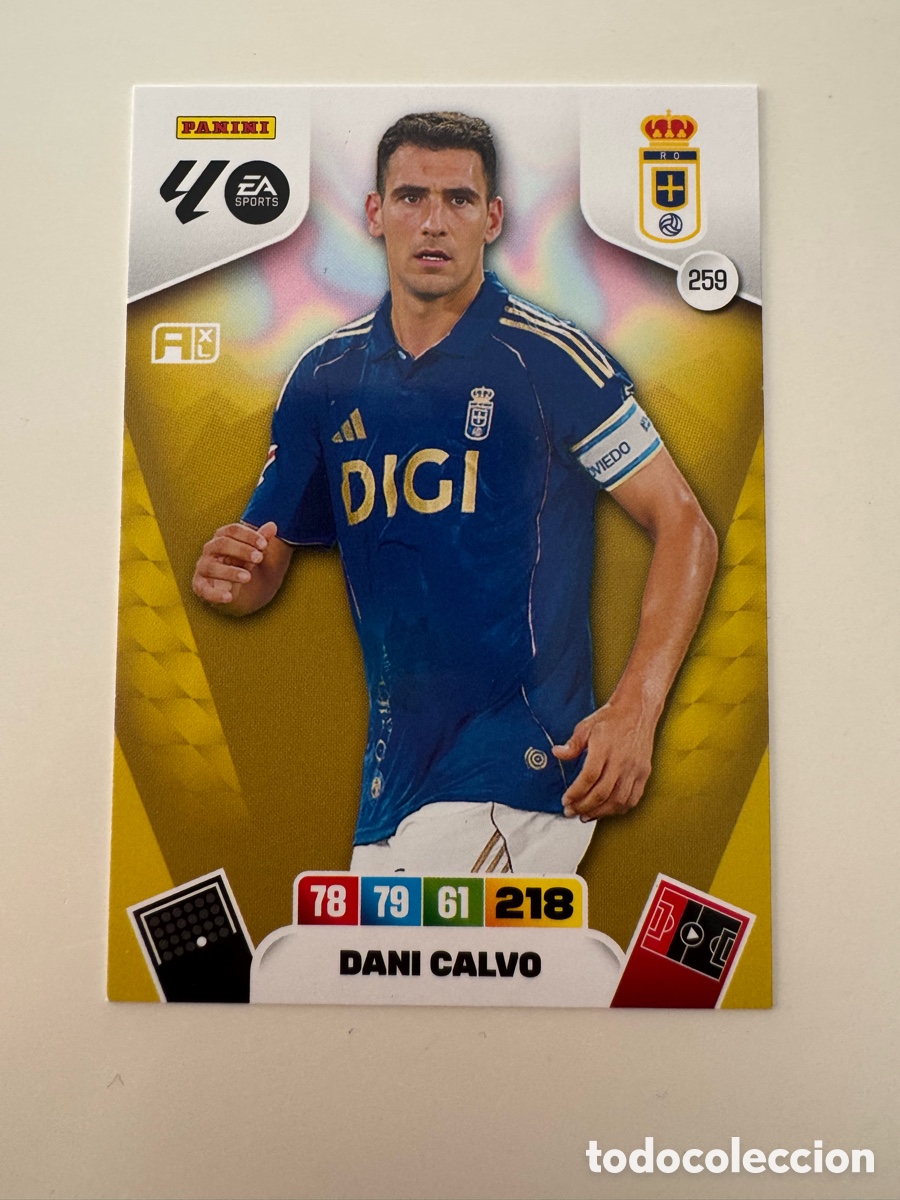 Cromos de f&uacute;tbol: PANINI ADRENALYN XL LIGA 2025-2026 25-26 &ndash; Dani Calvo Real Oviedo N&ordm; 259
