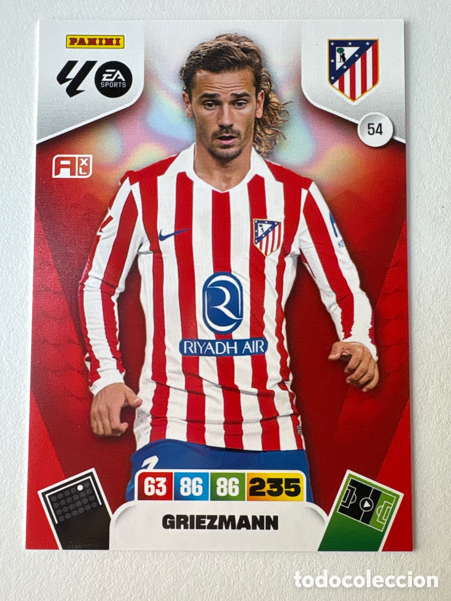 Fu&szlig;ball-Sticker: Carta Griezmann Atletico de Madrid 54 Adrenalyn 2025-26