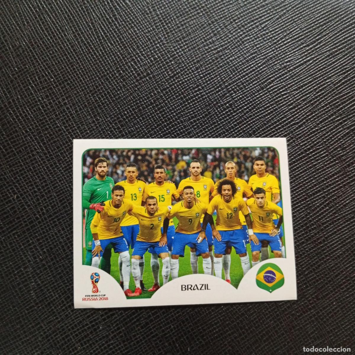Cromos de f&uacute;tbol: 353 ALINEACION BRASIL PANINI MUNDIAL RUSIA 2018 CROMO FUTBOL 18 - SIN PEGAR - CJ2