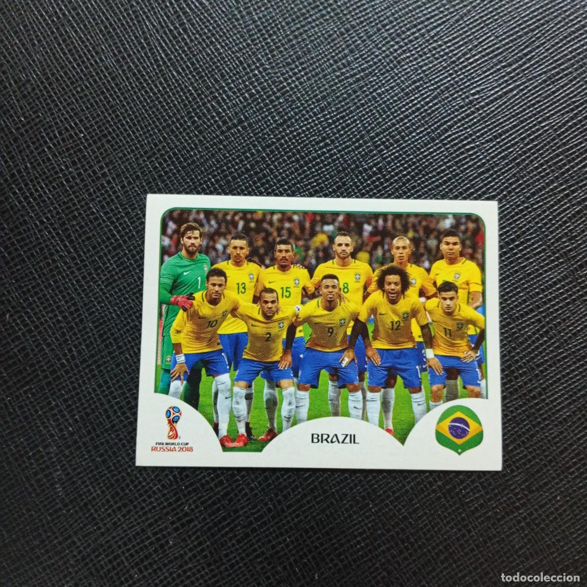 Cromos de f&uacute;tbol: 353 ALINEACION BRASIL PANINI MUNDIAL RUSIA 2018 CROMO FUTBOL 18 - SIN PEGAR - CJ2 .