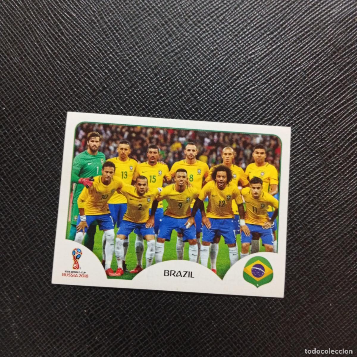 Cromos de f&uacute;tbol: 353 ALINEACION BRASIL PANINI MUNDIAL RUSIA 2018 CROMO FUTBOL 18 - SIN PEGAR - CJ2 ..