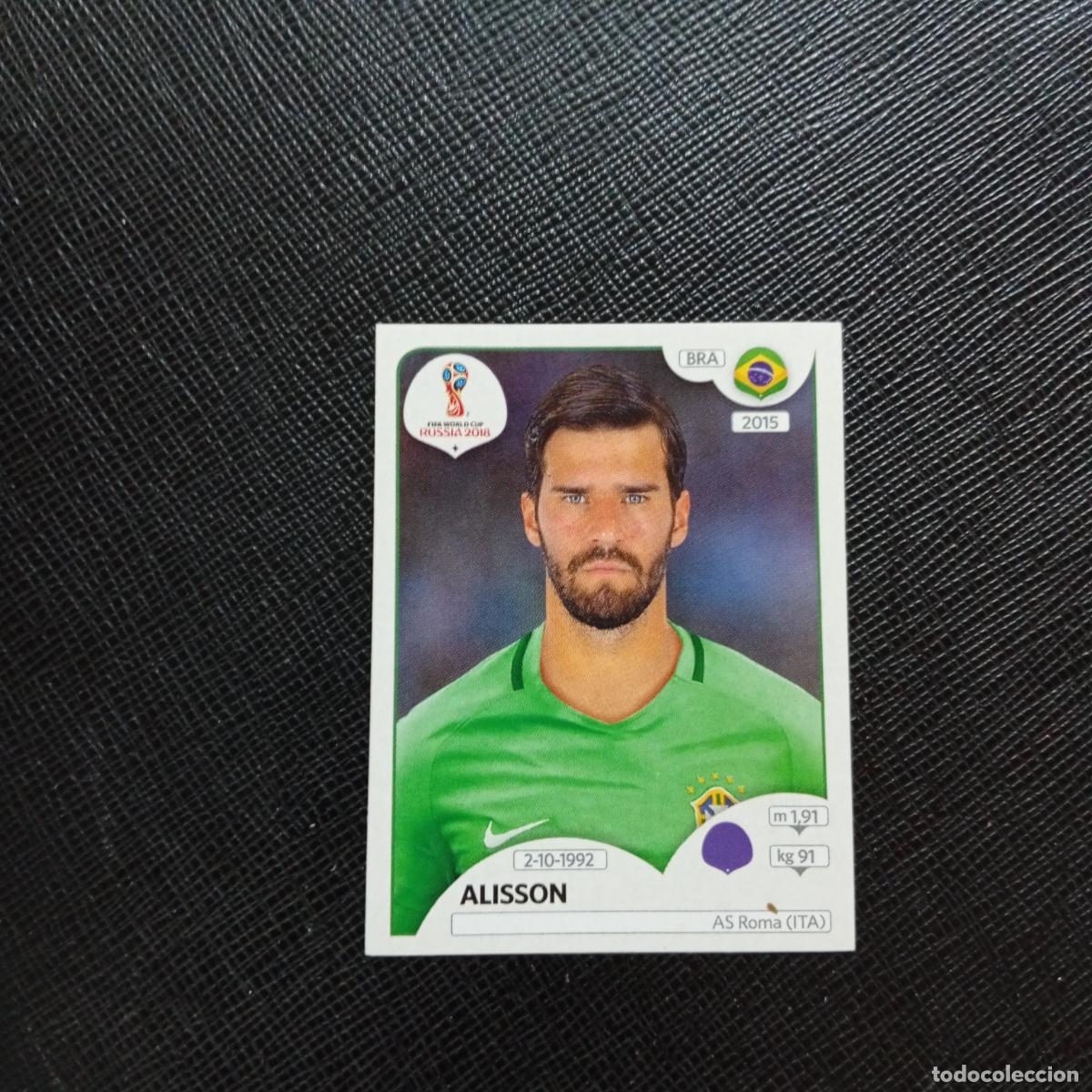Cromos de f&uacute;tbol: 354 ALISSON BRASIL PANINI MUNDIAL RUSIA 2018 CROMO FUTBOL 18 - SIN PEGAR - CJ2