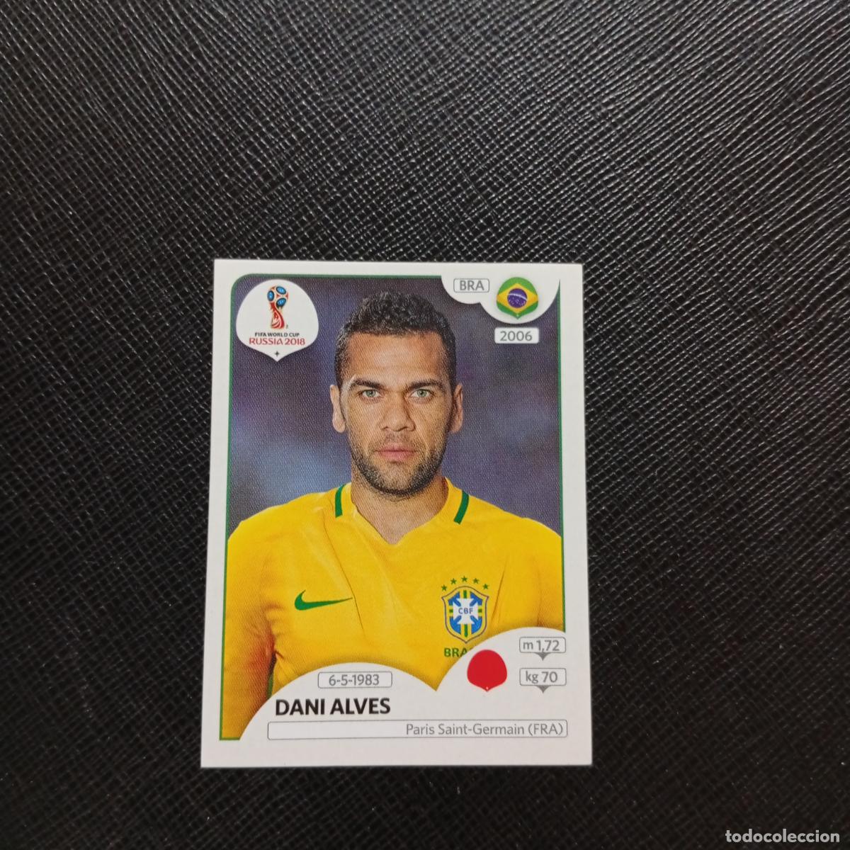 Cromos de f&uacute;tbol: 355 DANI ALVES BRASIL PANINI MUNDIAL RUSIA 2018 CROMO FUTBOL 18 - SIN PEGAR - CJ2