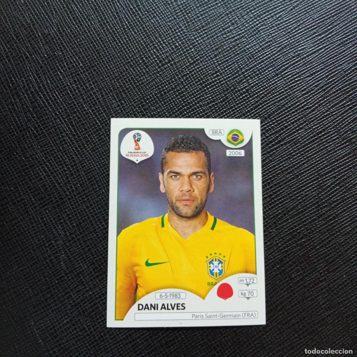 Fu&szlig;ball-Sticker: 355 DANI ALVES BRASIL PANINI MUNDIAL RUSIA 2018 CROMO FUTBOL 18 - SIN PEGAR - CJ2 ....