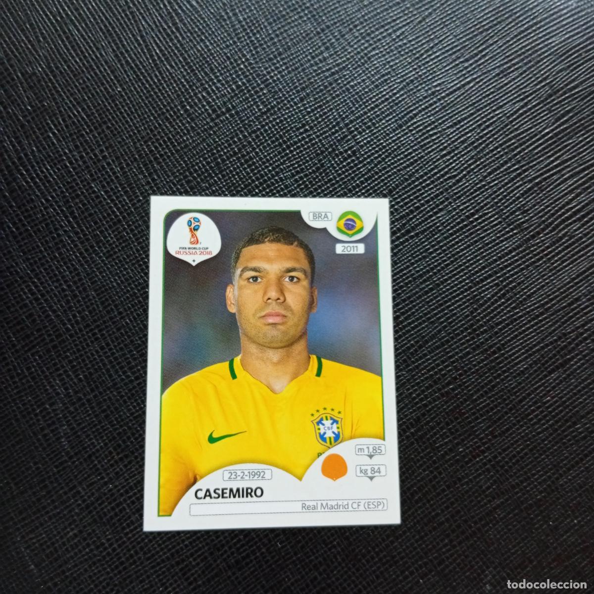 Cromos de f&uacute;tbol: 364 CASEMIRO BRASIL PANINI MUNDIAL RUSIA 2018 CROMO FUTBOL 18 - SIN PEGAR - CJ2