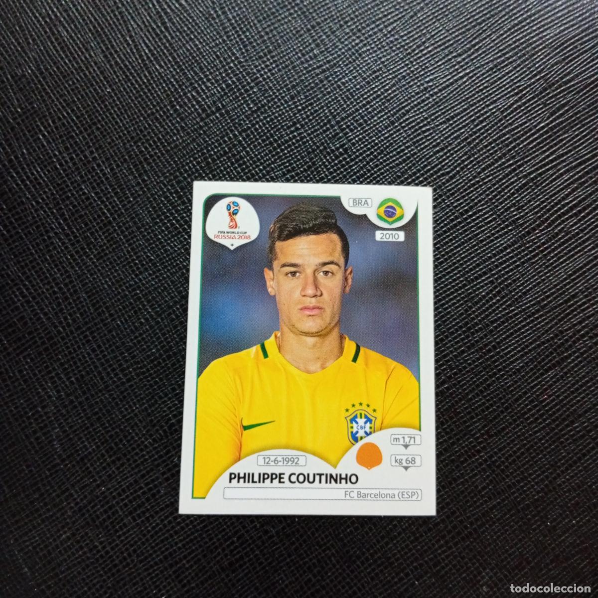 Cromos de f&uacute;tbol: 367 PHILIPPE COUTINHO BRASIL PANINI MUNDIAL RUSIA 2018 CROMO FUTBOL 18 - SIN PEGAR - CJ2