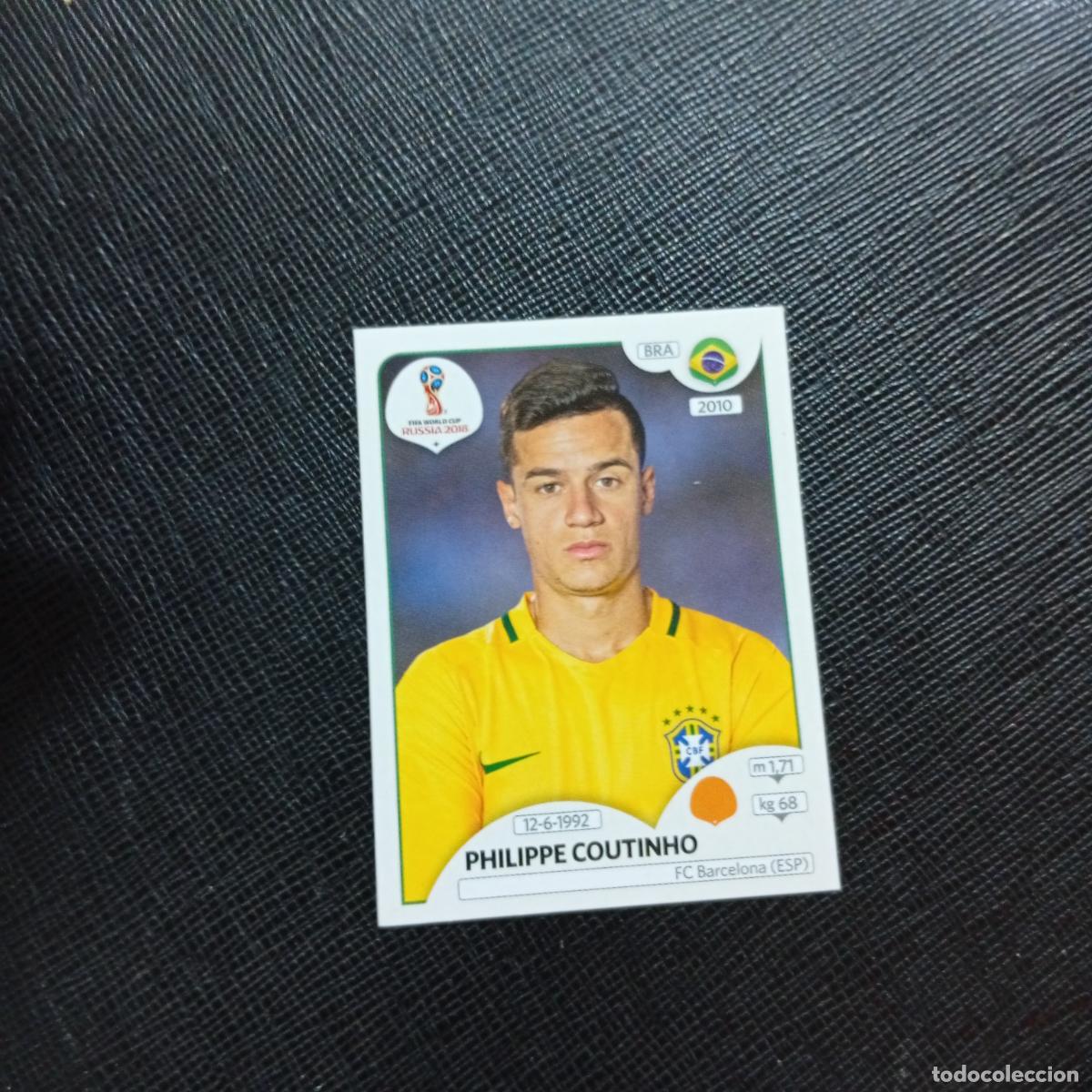 Cromos de f&uacute;tbol: 367 PHILIPPE COUTINHO BRASIL PANINI MUNDIAL RUSIA 2018 CROMO FUTBOL 18 - SIN PEGAR - CJ2