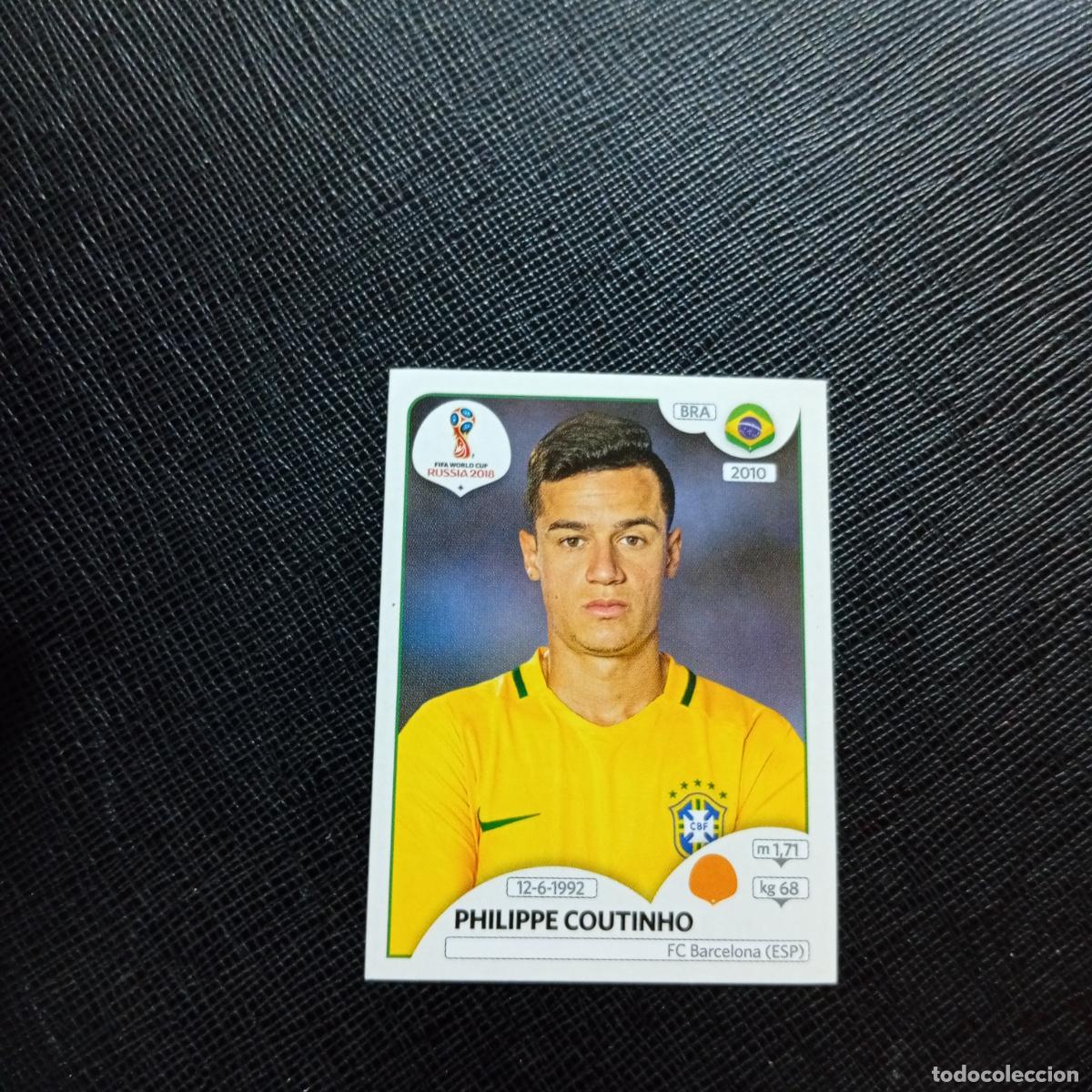 Cromos de f&uacute;tbol: 367 PHILIPPE COUTINHO BRASIL PANINI MUNDIAL RUSIA 2018 CROMO FUTBOL 18 - SIN PEGAR - CJ2 .
