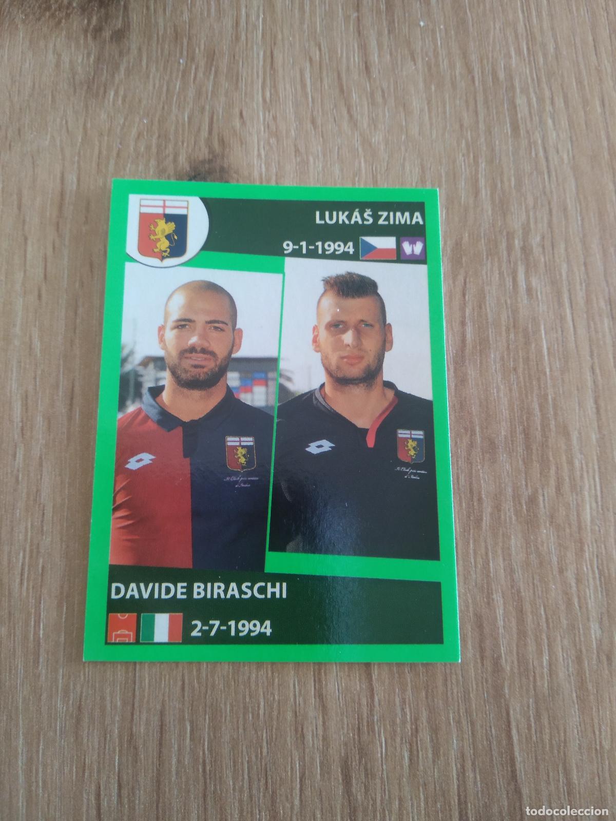 Cromos de f&uacute;tbol: 224 LUKAS ZIMA DAVIDE BIRASCHI GENOA CROMO FUTBOL PANINI LIGA ITALIA 16-17 CALCIATORI 2016-2017