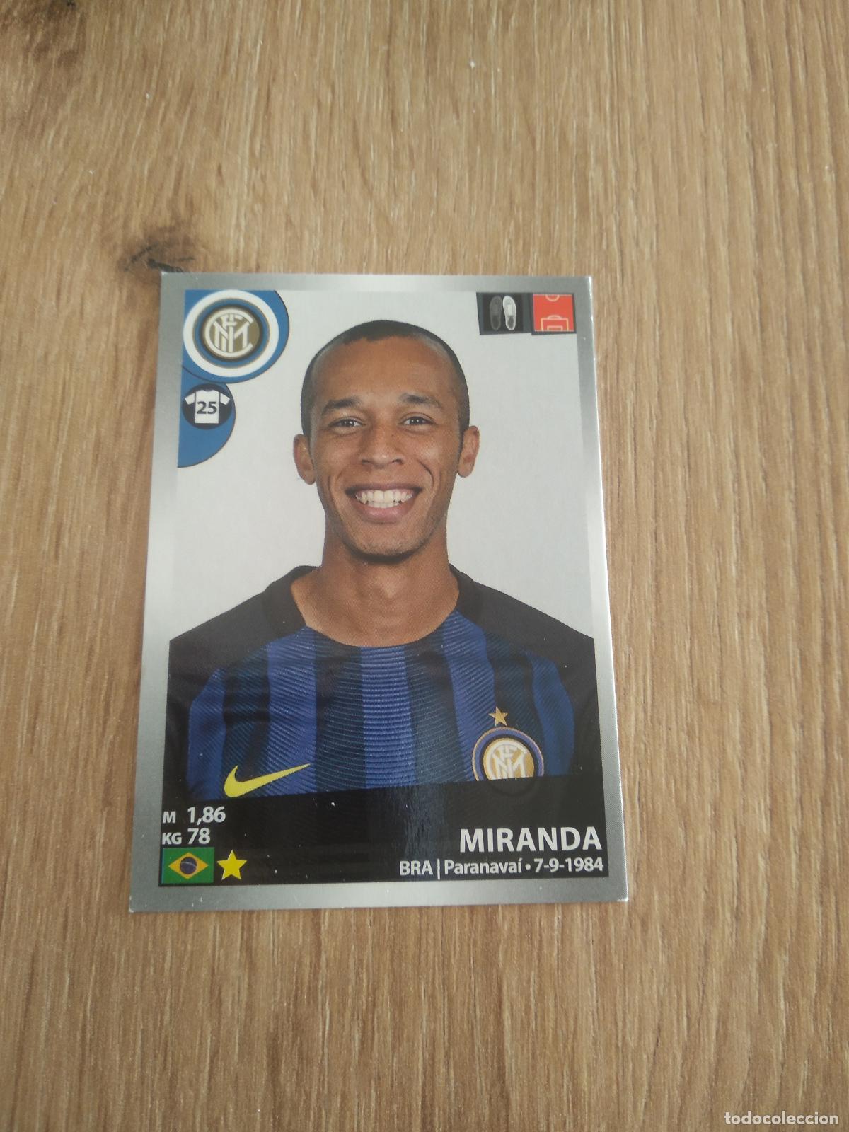 Cromos de f&uacute;tbol: 229 MIRANDA INTER MILAN CROMO FUTBOL PANINI LIGA ITALIA 16-17 CALCIATORI 2016-2017