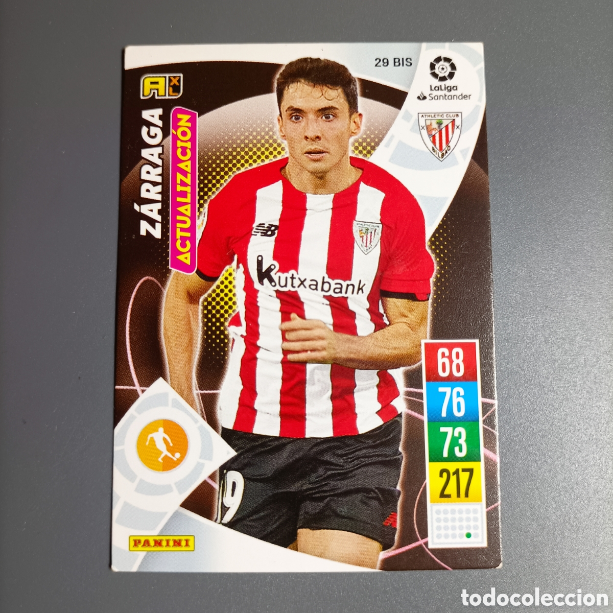 Cromos de f&uacute;tbol: ADRENALYN. LIGA 2021-2022 (ATHLETIC) №29 BIS. ZARRAGA / ACTUALIZACI&Oacute;N