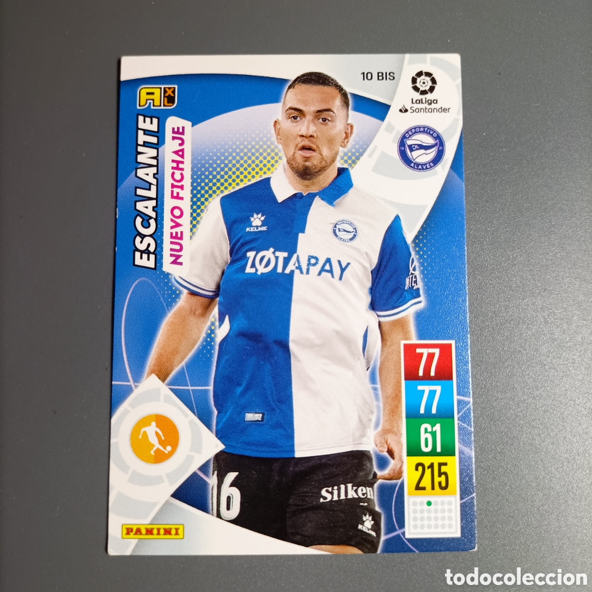 Cromos de Futebol: ADRENALYN. LIGA 2021-2022 (ALAV&Eacute;S) №10 BIS. ESCALANTE / NUEVO FICHAJE