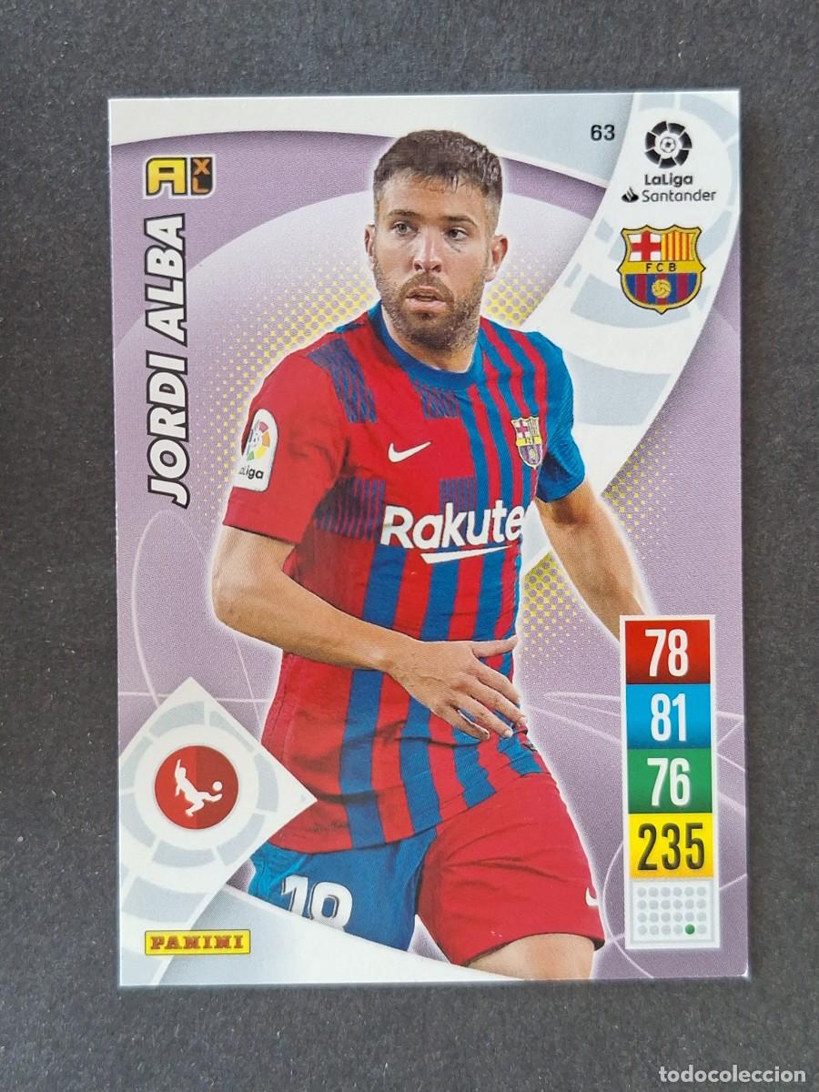 Football Stickers: JORDI ALBA F. C. BARCELONA 63 PANINI ADRENALYN XL 2021 2022 21 22