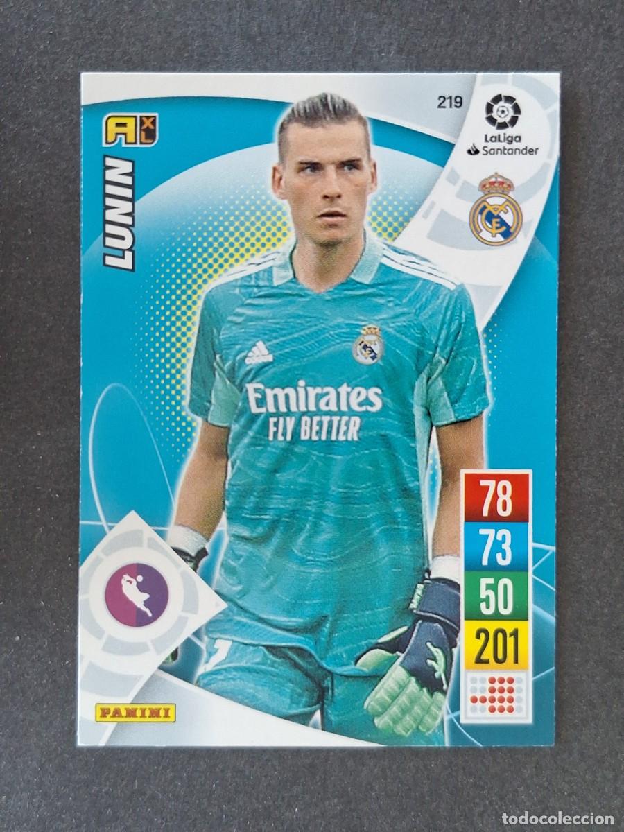 Cromos de f&uacute;tbol: LUNIN REAL MADRID 219 PANINI ADRENALYN XL 2021 2022 21 22