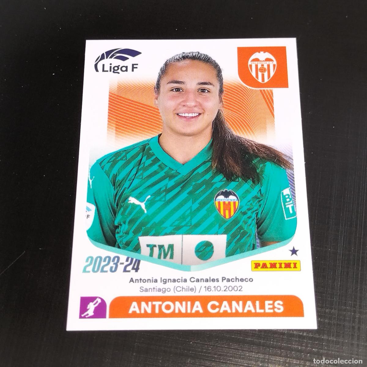 Cromos de f&uacute;tbol: N&ordm; 285 ANTONIA CANALES VALENCIA CROMOS LIGA F FEMENINA PANINI 2023 2024 23 24