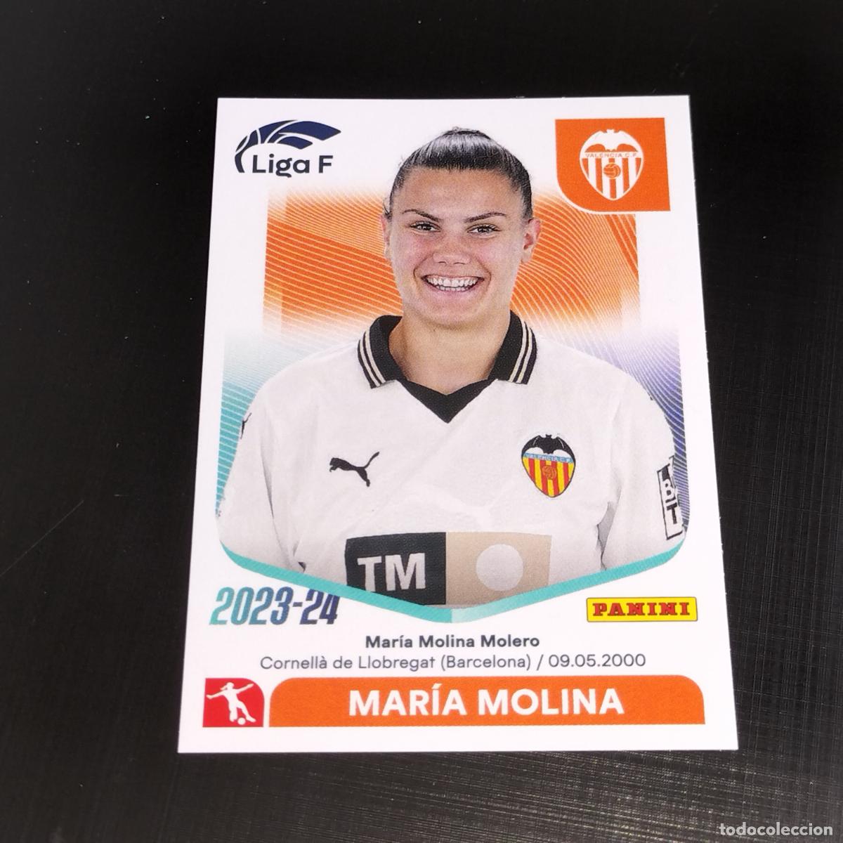 Cromos de f&uacute;tbol: N&ordm; 288 MARIA MOLINA VALENCIA CROMOS LIGA F FEMENINA PANINI 2023 2024 23 24