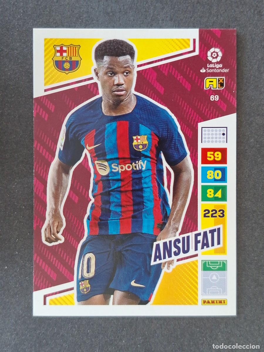 Cromos de f&uacute;tbol: ANSU FATI F. C. BARCELONA 69 PANINI ADRENALYN XL 2022 2023 22 23