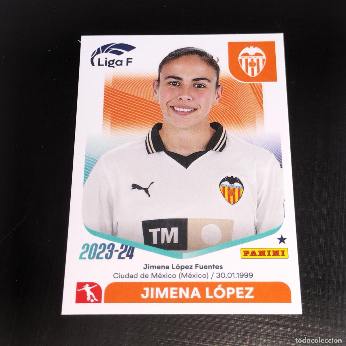 Cromos de f&uacute;tbol: N&ordm; 290 JIMENA LOPEZ VALENCIA CROMOS LIGA F FEMENINA PANINI 2023 2024 23 24