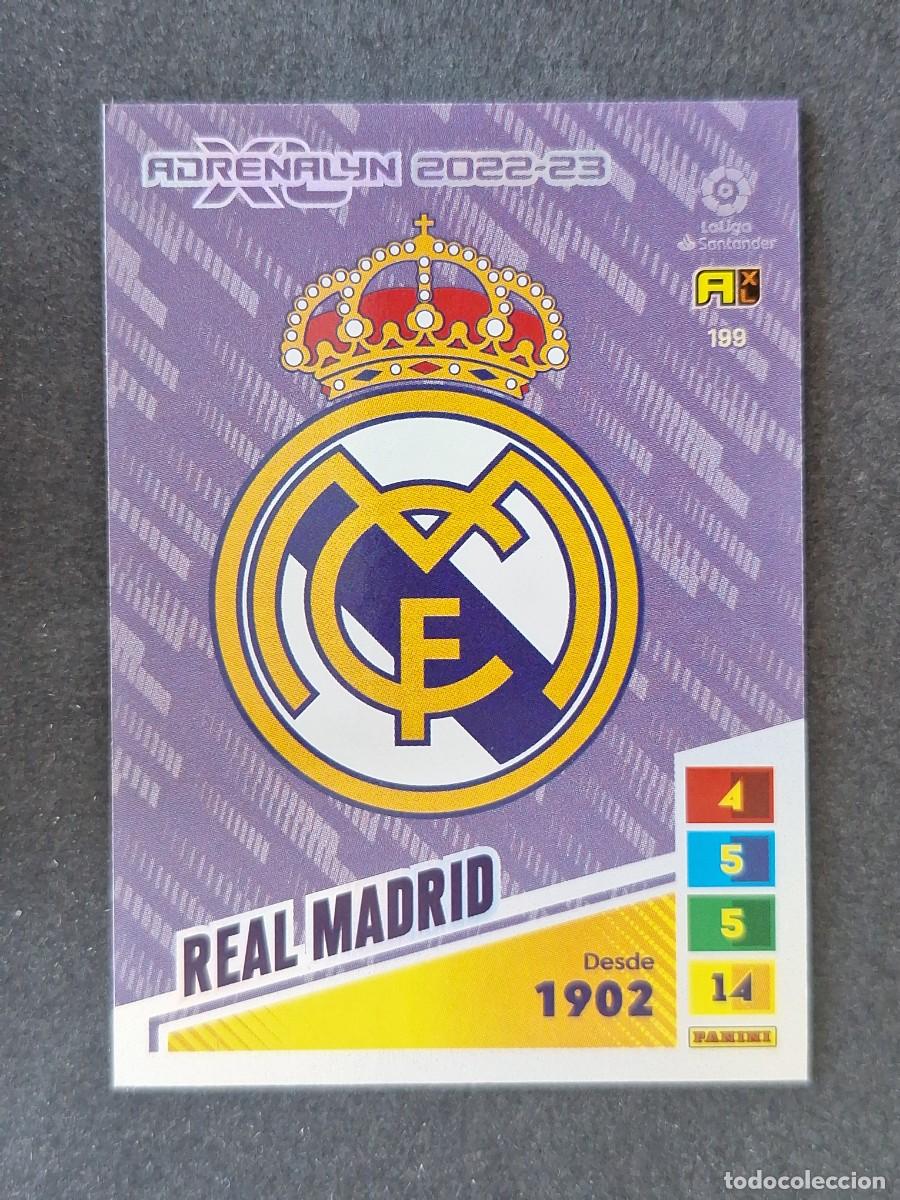 Cromos de f&uacute;tbol: ESCUDO REAL MADRID 199 PANINI ADRENALYN XL 2022 2023 22 23