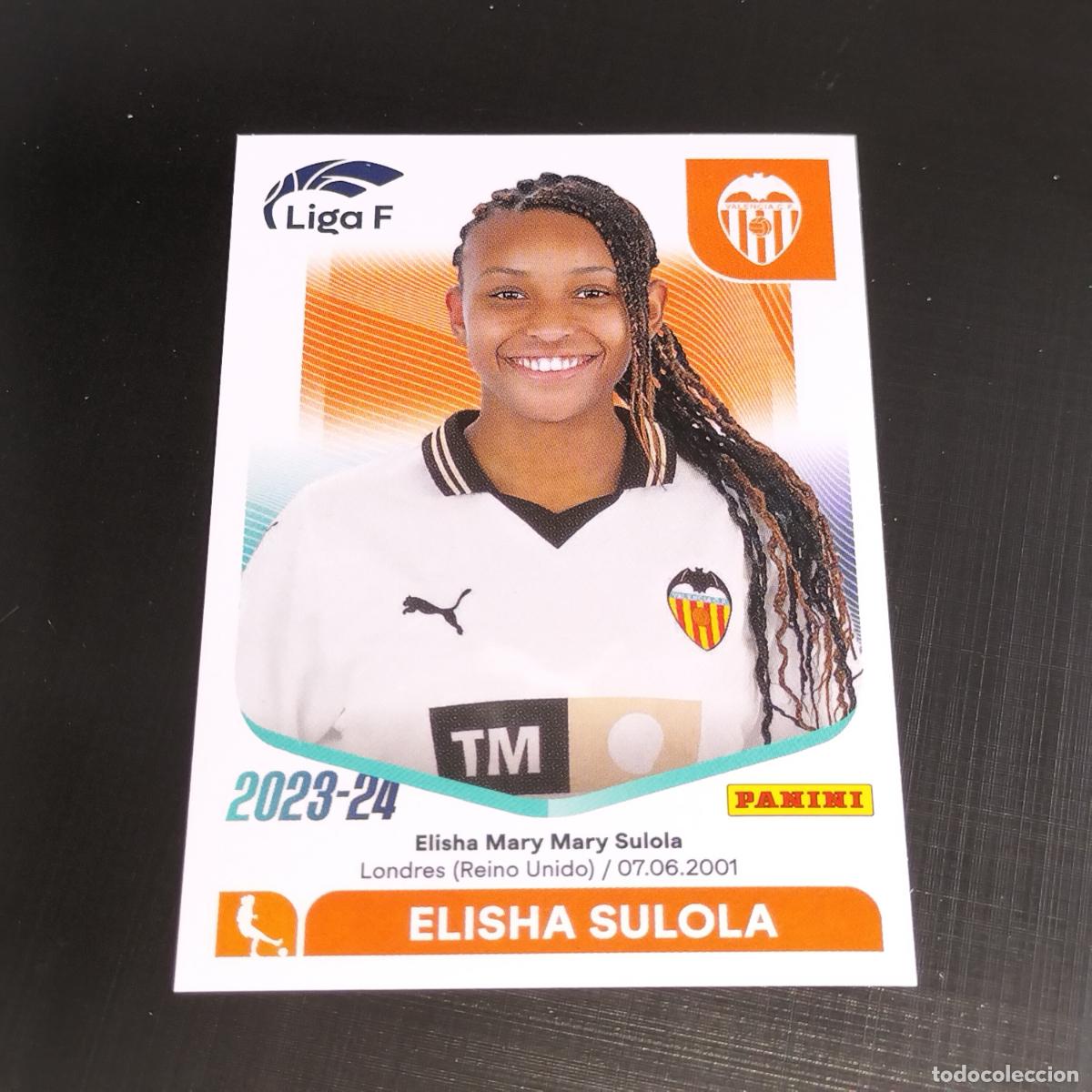 Fu&szlig;ball-Sticker: N&ordm; 293 ELISHA SULOLA VALENCIA CROMOS LIGA F FEMENINA PANINI 2023 2024 23 24