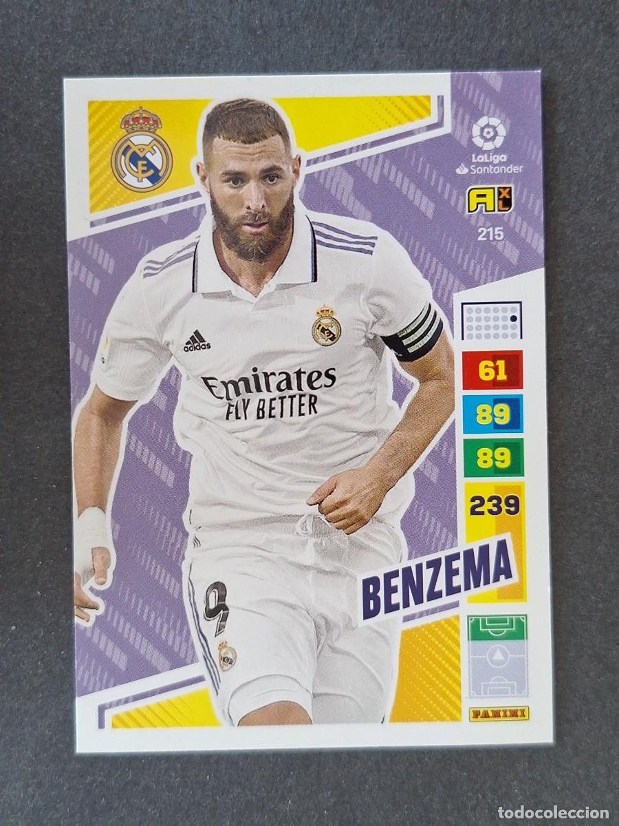Cromos de f&uacute;tbol: BENZEMA REAL MADRID 215 PANINI ADRENALYN XL 2022 2023 22 23