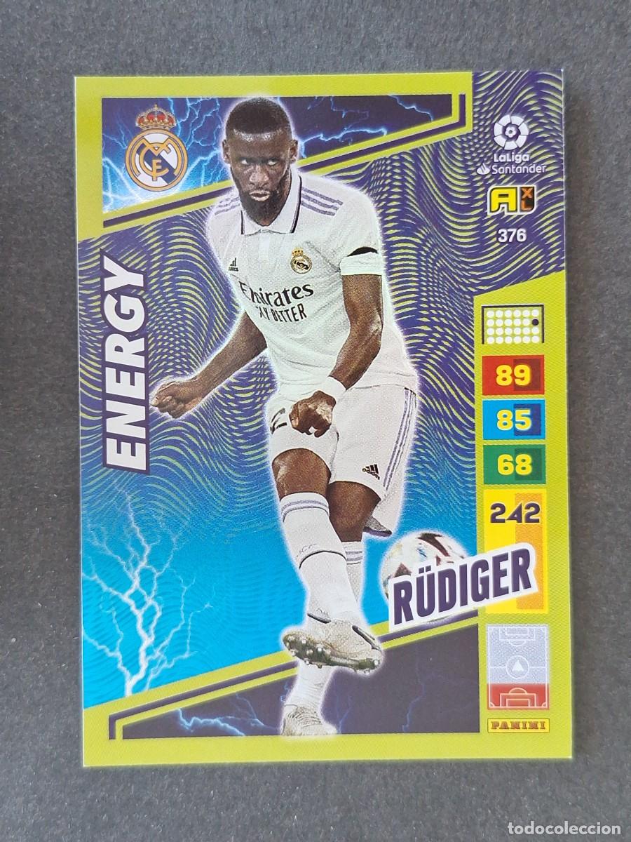 Cromos de f&uacute;tbol: R&Uuml;DIGER REAL MADRID ENERGY 376 PANINI ADRENALYN XL 2022 2023 22 23