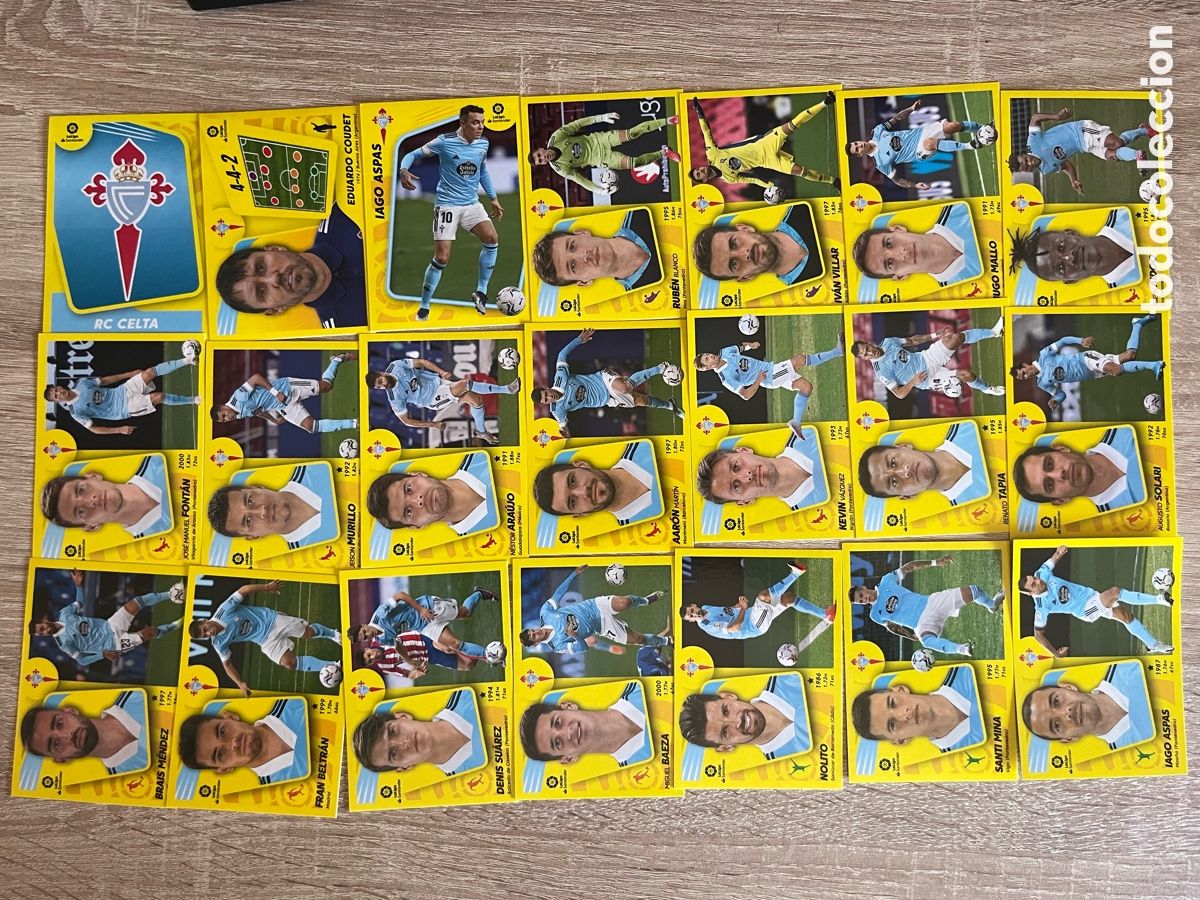 Cartes &agrave; collectionner de Football: CELTA DE VIGO LIGA ESTE EDICIONES ESTE 2021 2022 21 22 SET COMPLETO EQUIPO COMPLETO
