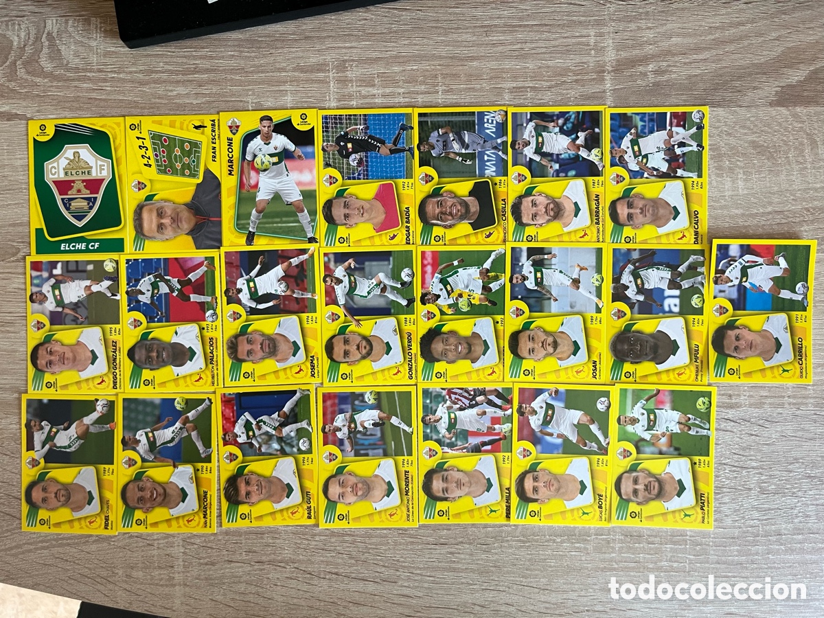 Cartes &agrave; collectionner de Football: ELCHE CF LIGA ESTE EDICIONES ESTE 2021 2022 21 22 SET COMPLETO EQUIPO COMPLETO
