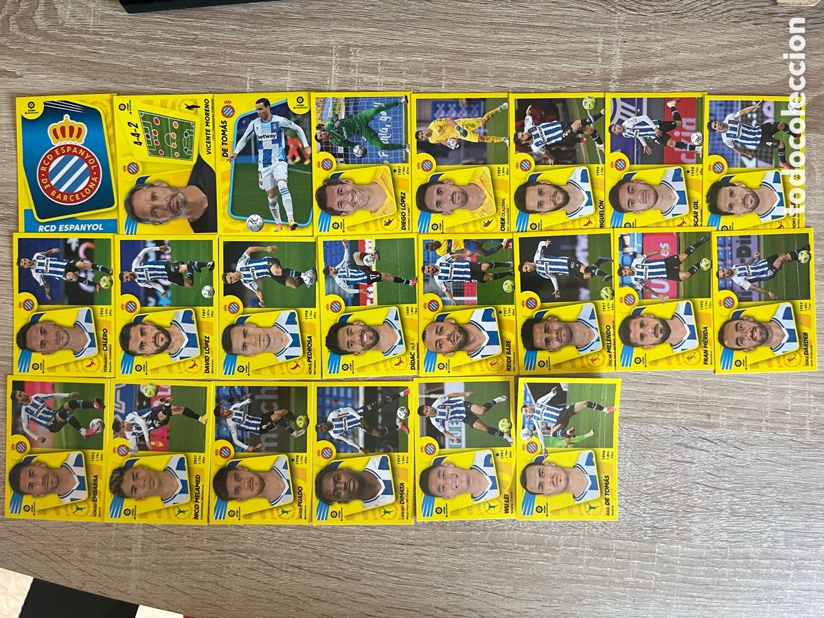 Fu&szlig;ball-Sticker: ESPA&Ntilde;OL ESPANYOL LIGA ESTE EDICIONES ESTE 2021 2022 21 22 SET COMPLETO EQUIPO COMPLETO