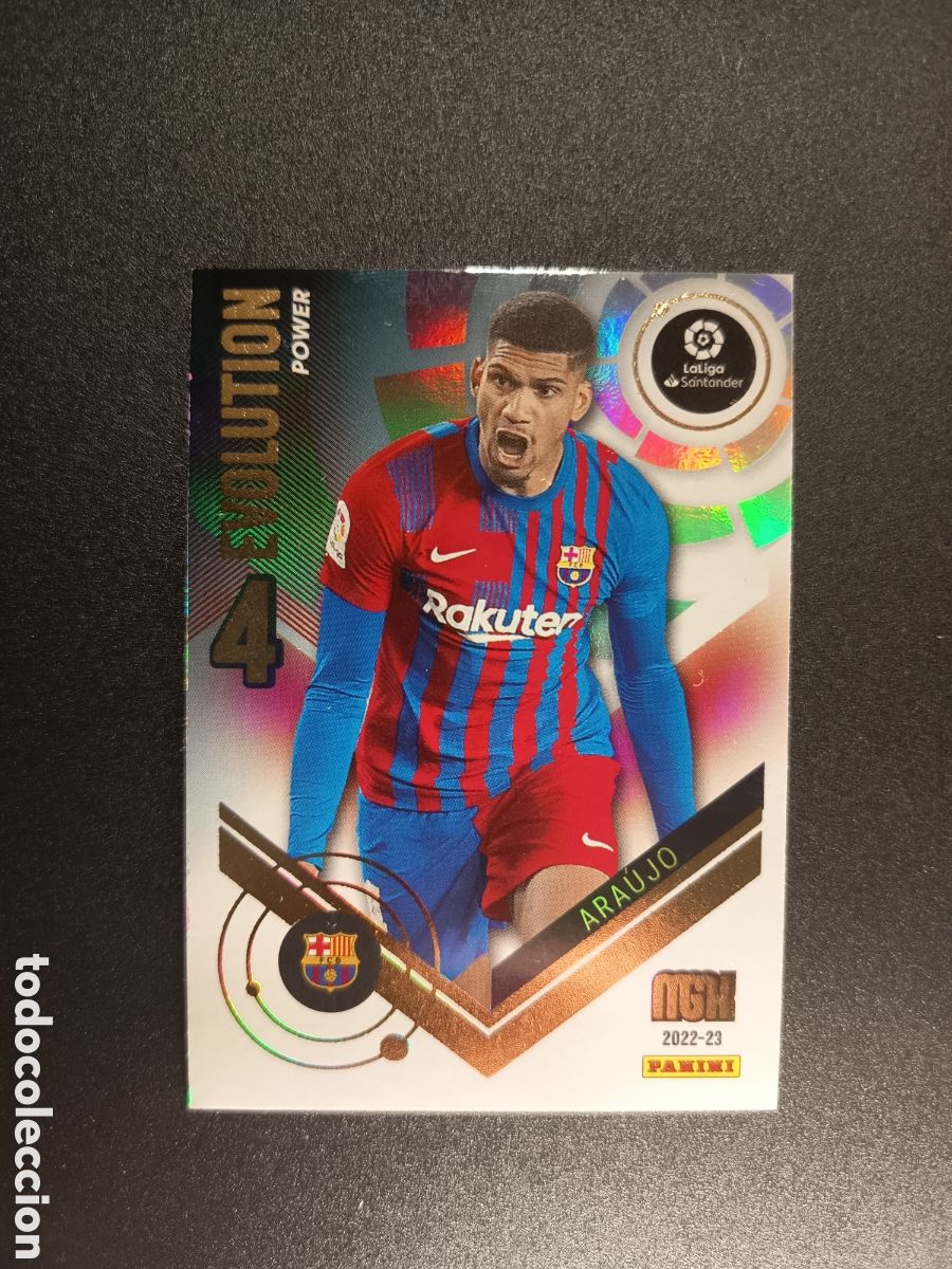Cromos de f&uacute;tbol: P372 P 372 ARA&Uacute;JO FC BARCELONA EVOLUTION POWER MEGACRACKS 2022-23 2022 2023