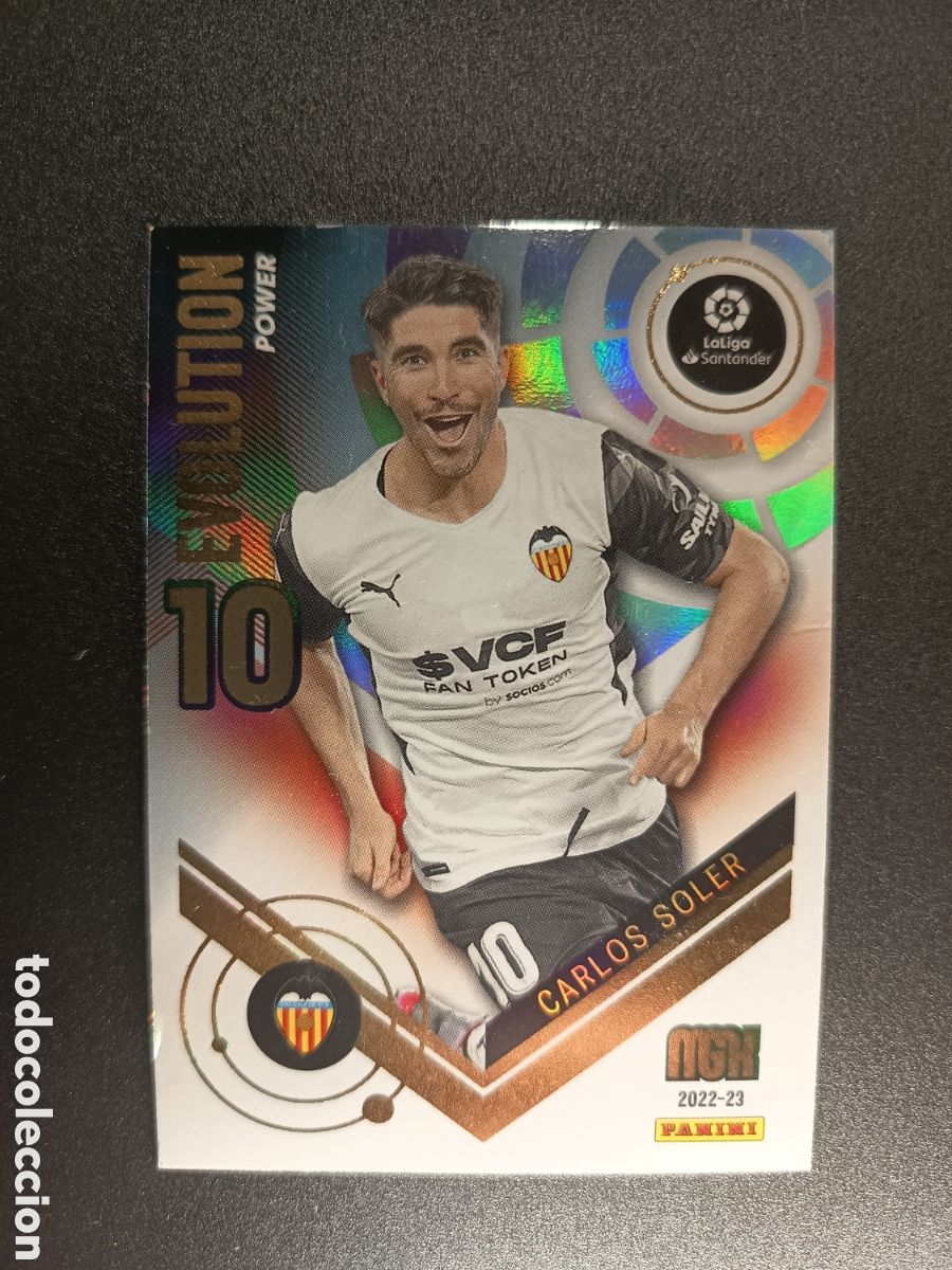 Cromos de f&uacute;tbol: P378 P 378 CARLOS SOLER VALENCIA CF EVOLUTION POWER MEGACRACKS 2022-23 2022 2023