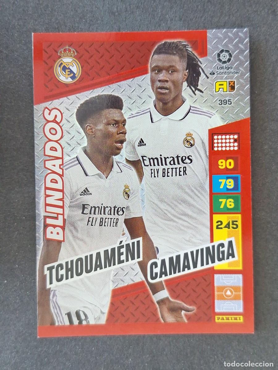 Figurine di Calcio: TCHOUAMENI - CAMAVINGA REAL MADRID BLINDADOS 395 PANINI ADRENALYN XL 2022 2023 22 23