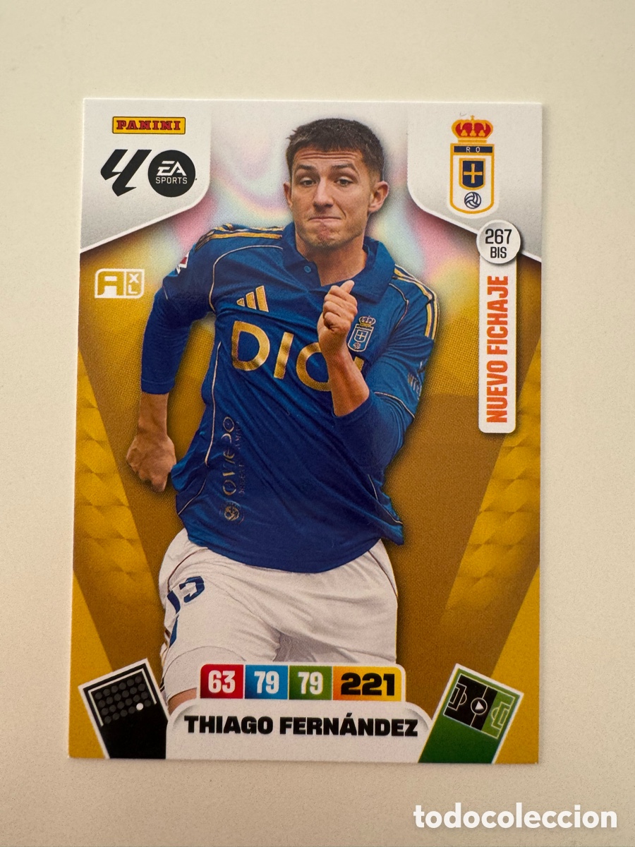 Figurine di Calcio: PANINI ADRENALYN XL LIGA 2025-2026 25-26 &ndash; Thiago Fern&aacute;ndez Real Oviedo N&ordm; 267 BIS
