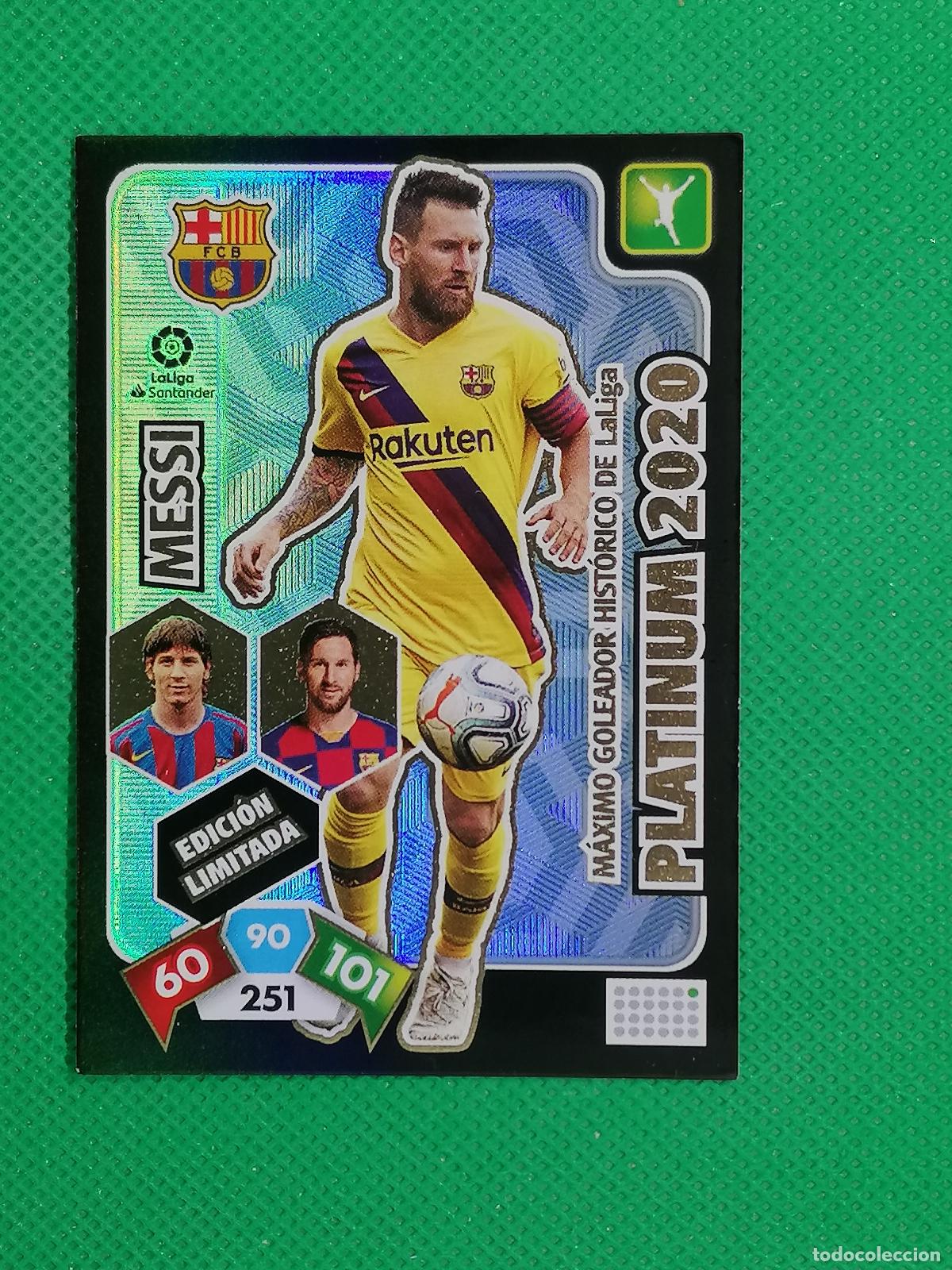 Figurine di Calcio: MESSI PLATINUM 2020 BARCELONA EDICION LIMITADA ⚽ PANINI ADRENALYN 19 20 2019 2020 ⚽