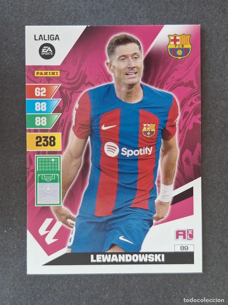 Cromos de f&uacute;tbol: LEWANDOWSKI F. C. BARCELONA 89 PANINI ADRENALYN XL 2023 2024 23 24