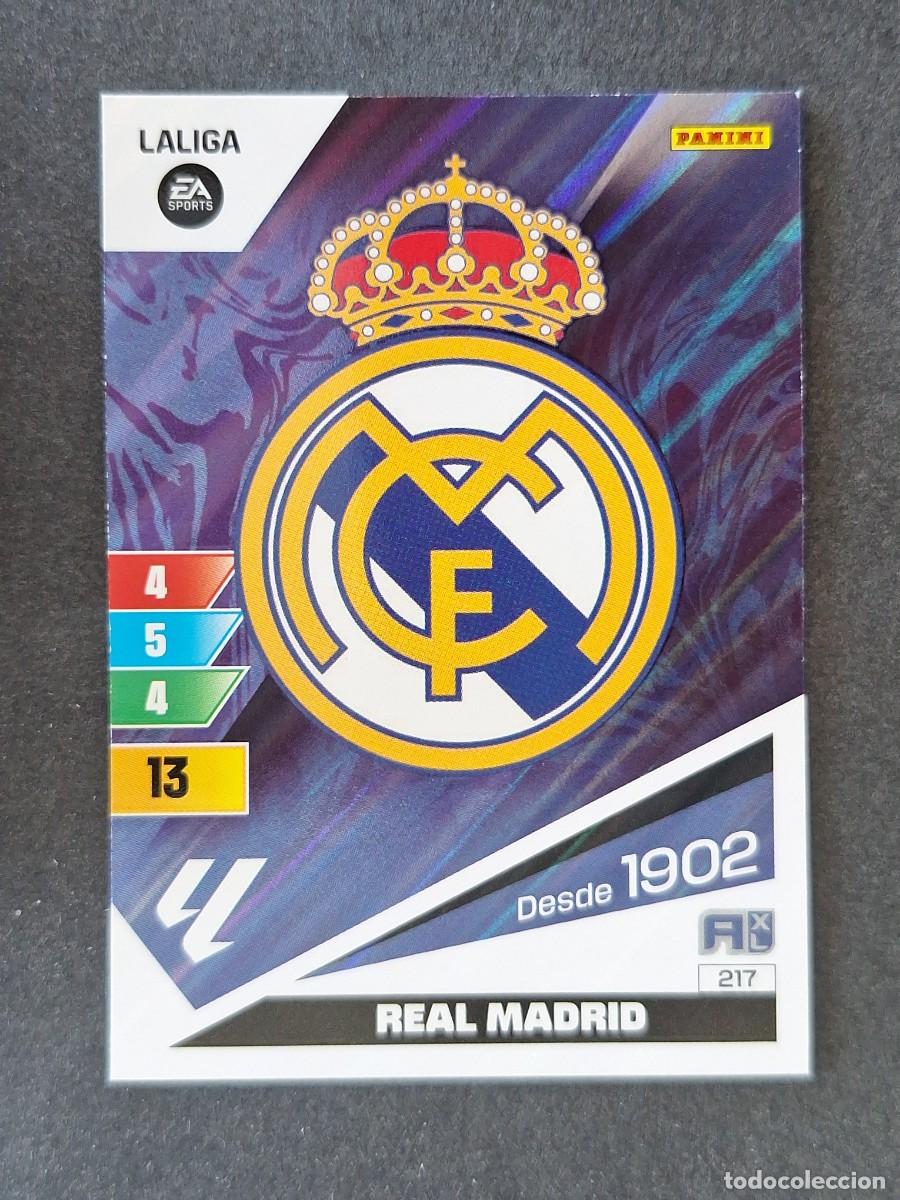 Cromos de f&uacute;tbol: ESCUDO REAL MADRID 217 PANINI ADRENALYN XL 2023 2024 23 24
