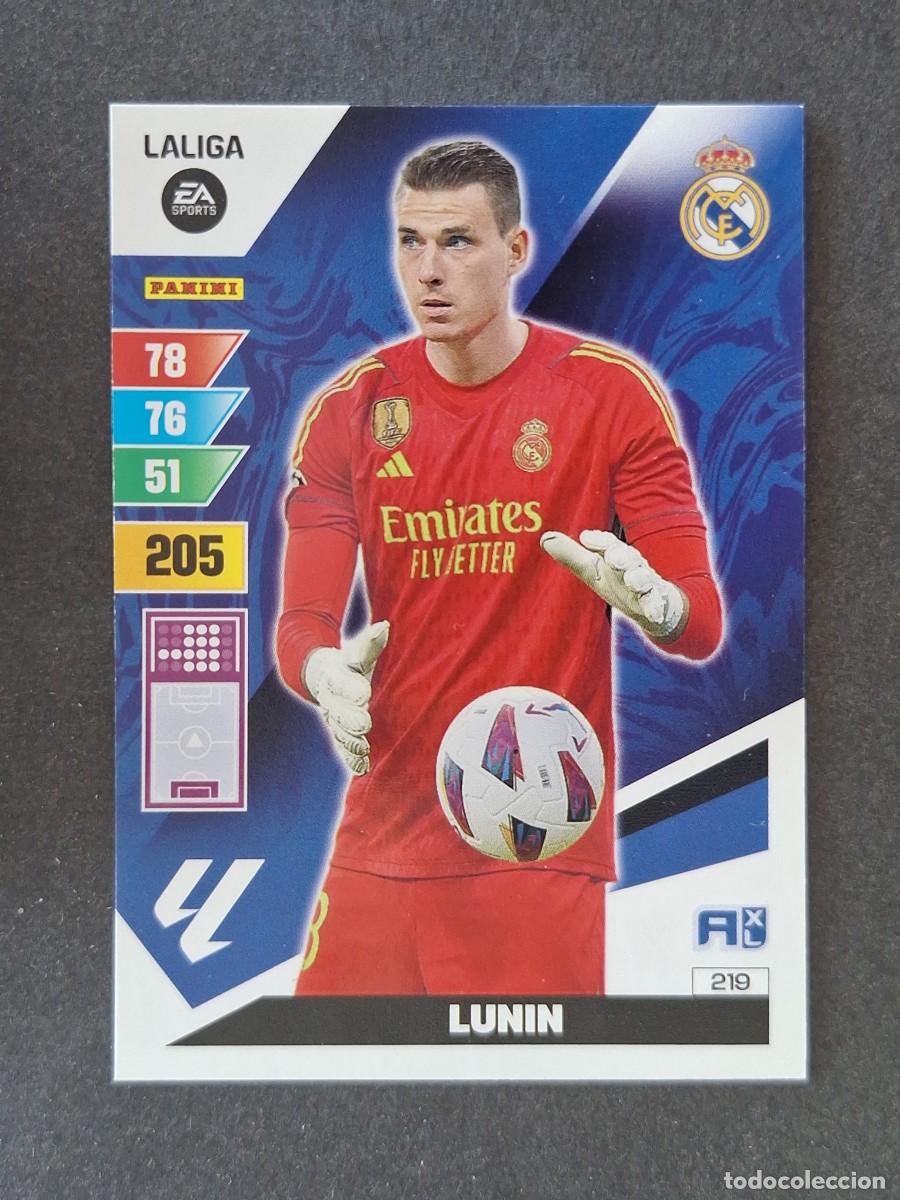 Cromos de f&uacute;tbol: LUNIN REAL MADRID 219 PANINI ADRENALYN XL 2023 2024 23 24