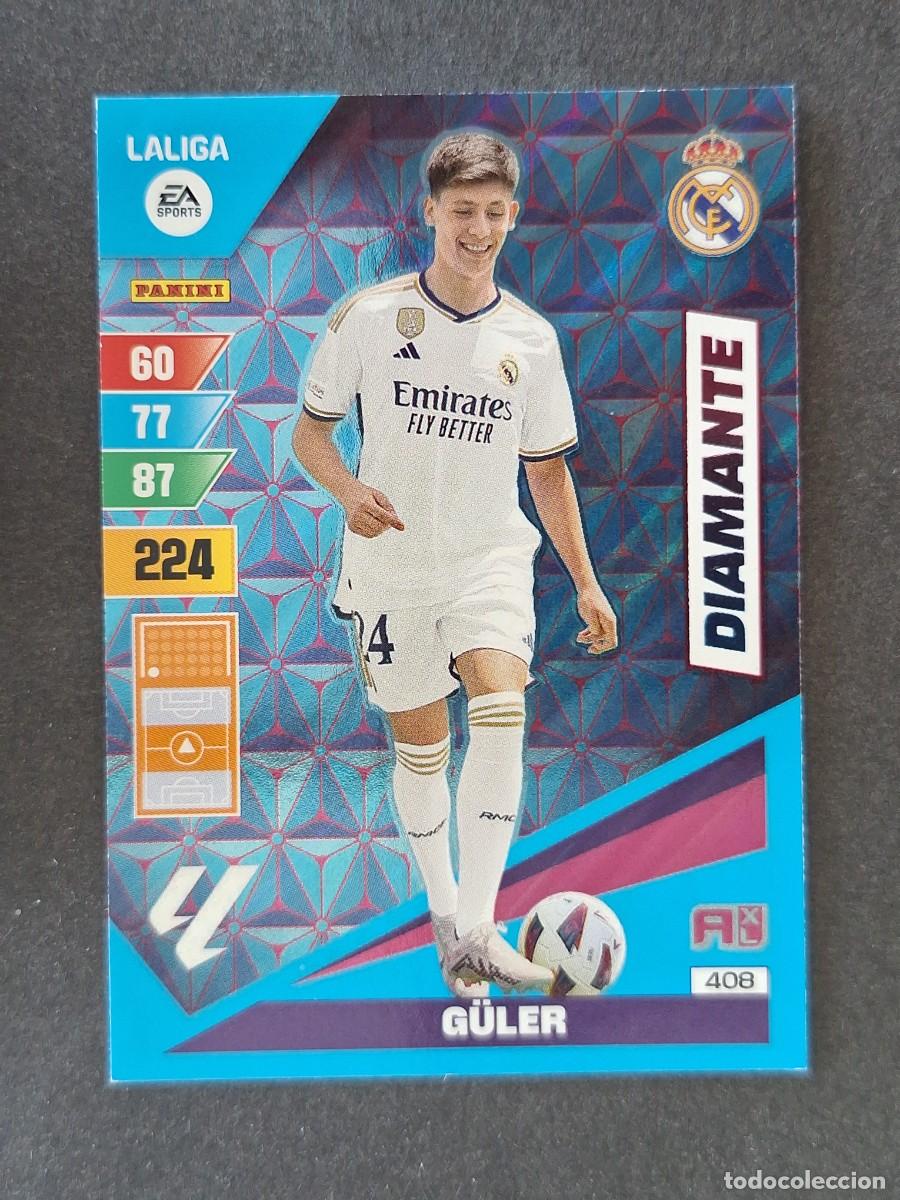 Figurine di Calcio: G&Uuml;LER REAL MADRID DIAMANTE 408 PANINI ADRENALYN XL 2023 2024 23 24