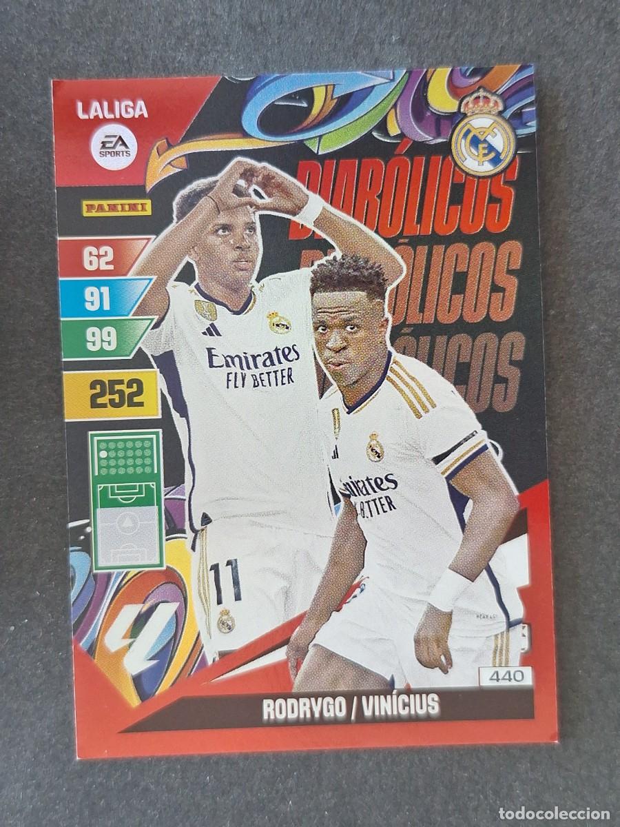 Cromos de f&uacute;tbol: RODRYGO - VINICIUS REAL MADRID DIABOLICOS 440 PANINI ADRENALYN XL 2023 2024 23 24