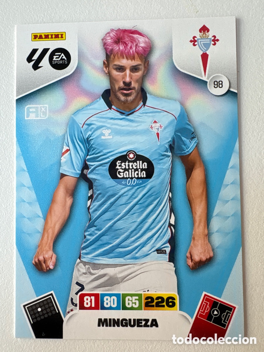 Cromos de f&uacute;tbol: Carta Oscar Mingueza Celta 98 Adrenalyn 2025-26